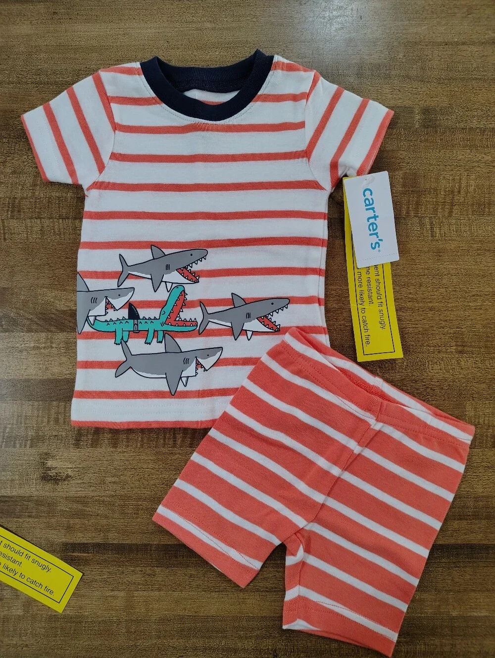 Carter's Multi- Pajama Sets Safari Green, Shark Gray, Safari White, Shark Coral